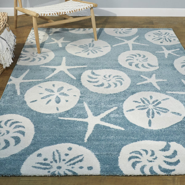 Highland Dunes Kostka Geometric Light Blue Area Rug & Reviews Wayfair